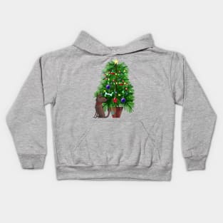 The Shaggy Dog and the Christmas Tree Kids Hoodie